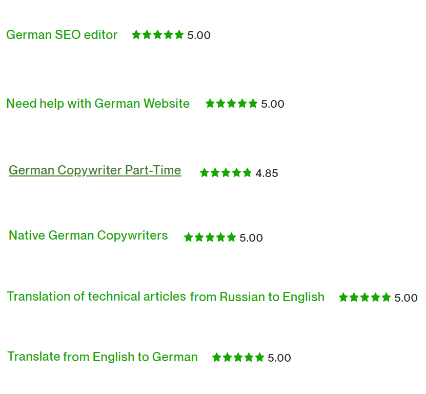 Testimonials Upwork short