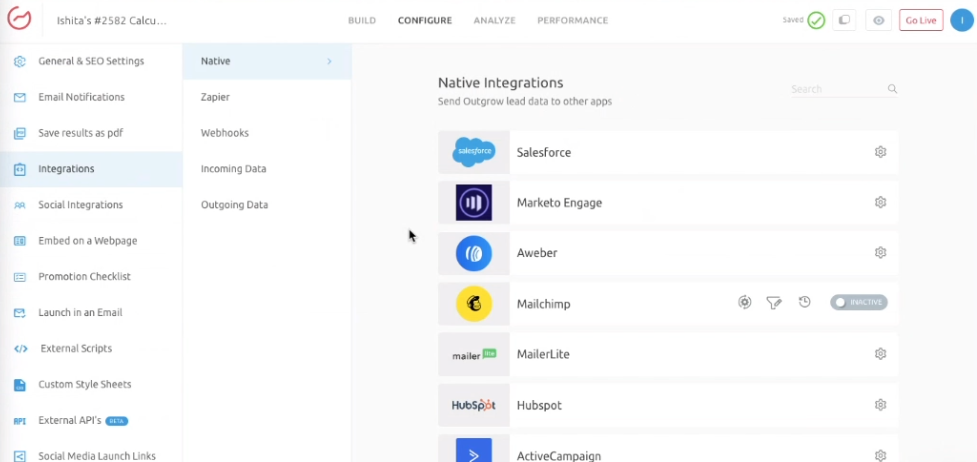 Outgrow - Interactive Content and Marketing