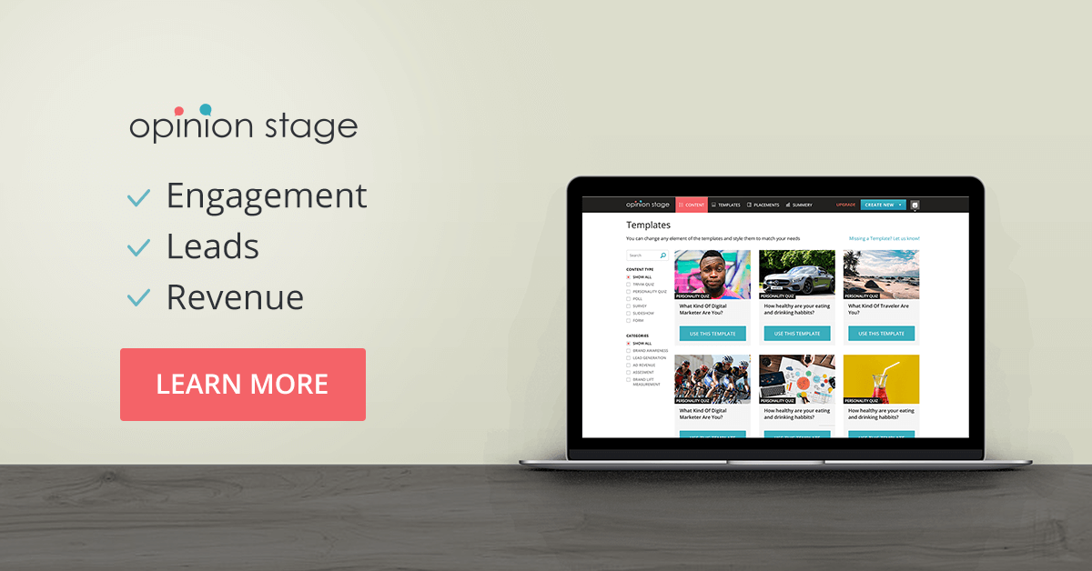 Opinion Stage, content marketing for companies